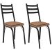 Kit 2 Cadeiras para Cozinha Tubular D-13 Nara de Aço Preto/Rattan