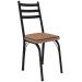 Kit 2 Cadeiras para Cozinha Tubular D-13 Nara de Aço Preto/Rattan