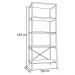 Kit 2 Estantes Livreiro Multiuso Estilo Industrial 150cm 5 Prateleiras Trento Preto Fosco - Artefamol