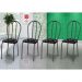 Kit 4 Cadeiras 004 Cromo Preto/Florido - Artefamol