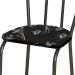 Kit 4 Cadeiras 004 Cromo Preto/Florido - Artefamol