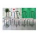 Kit 4 Cadeiras 004 Cromo Preto/Rattan - Artefamol
