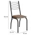 Kit 4 Cadeiras Aço Carbono Tubular Metálica Acabamento D-25 Luana Preto/Rattan