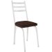 Kit 4 Cadeiras para Cozinha Tubular D-13 Nara de Aço Branco/Imbuia