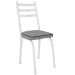 Kit 4 Cadeiras para Cozinha Tubular D-13 Nara de Aço Branco/Platina