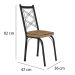 Kit 6 Cadeiras Aço Carbono Tubular Metálica Acabamento Fosco D-28 Julia Preto/Rattan