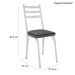 Kit 6 Cadeiras para Cozinha Tubular D-13 Nara de Aço Preto/Imbuia