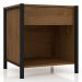 Mesa de Cabeceira 1 Gaveta Viena Preto/Demolição - Artefamol