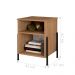 Mesa de Cabeceira Industrial Preto Snow