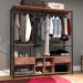 Roupeiro Casal Vintage Preto Pepper