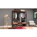 Roupeiro Casal Vintage Preto Pepper