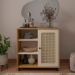 Aparador Buffet Charlotte 1 Porta Carvalho / Off White / Palha