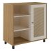 Aparador Buffet Charlotte 1 Porta Carvalho / Off White / Palha