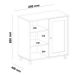 Aparador Buffet Charlotte 1 Porta Carvalho / Off White / Palha