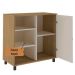 Aparador Buffet Charlotte 1 Porta Carvalho / Off White / Palha