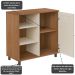 Aparador Buffet Charlotte 1 Porta Cinamomo/Off White