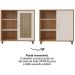 Aparador Buffet Charlotte 1 Porta Cinamomo/Off White