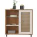 Aparador Buffet Charlotte 1 Porta Cinamomo/Off White