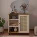 Aparador Buffet Charlotte 1 Porta Pinho / Off White / Palha