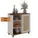 Aparador Buffet Charlotte 1 Porta Pinho / Off White / Palha