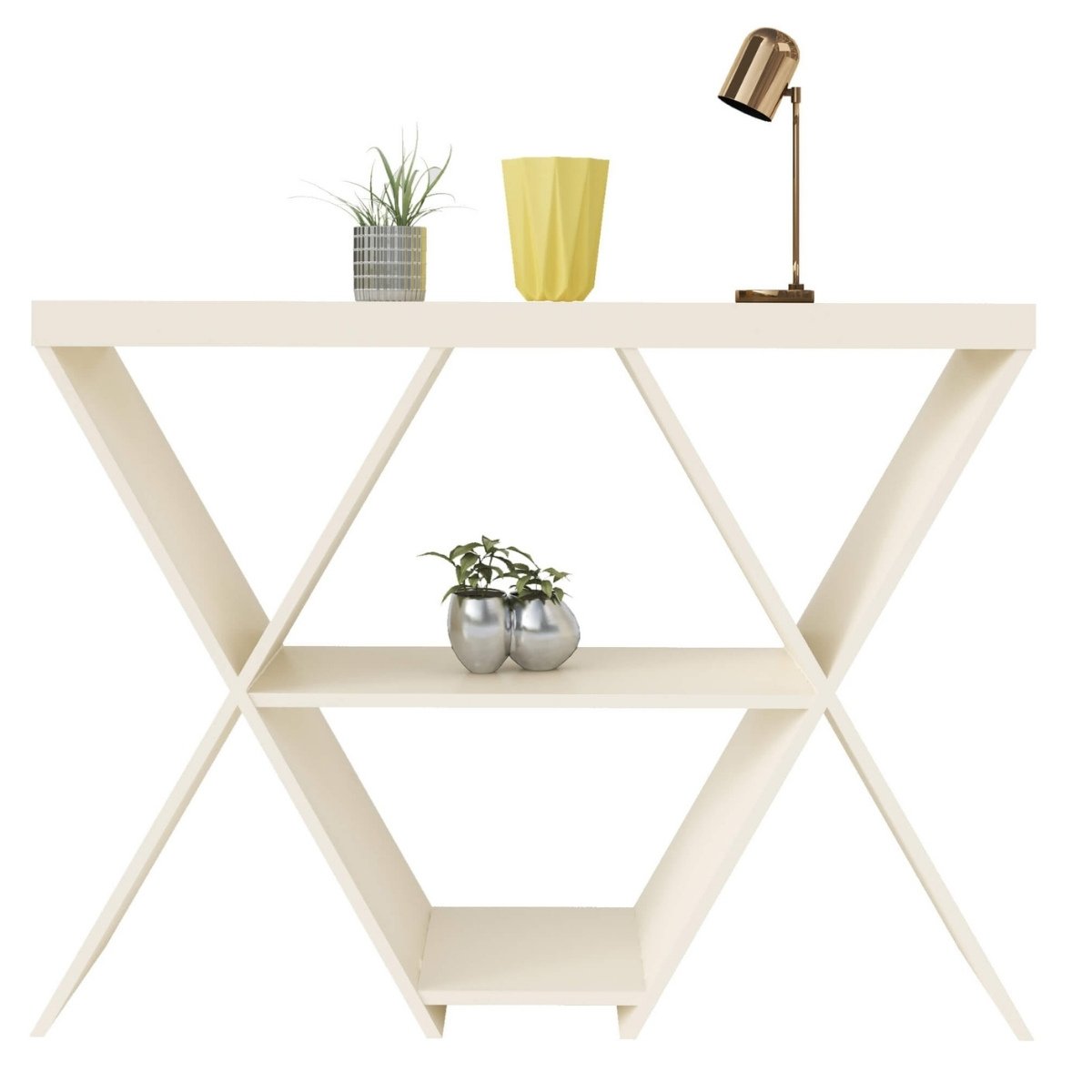 Aparador Decorativo Estrela Com Nichos Off White