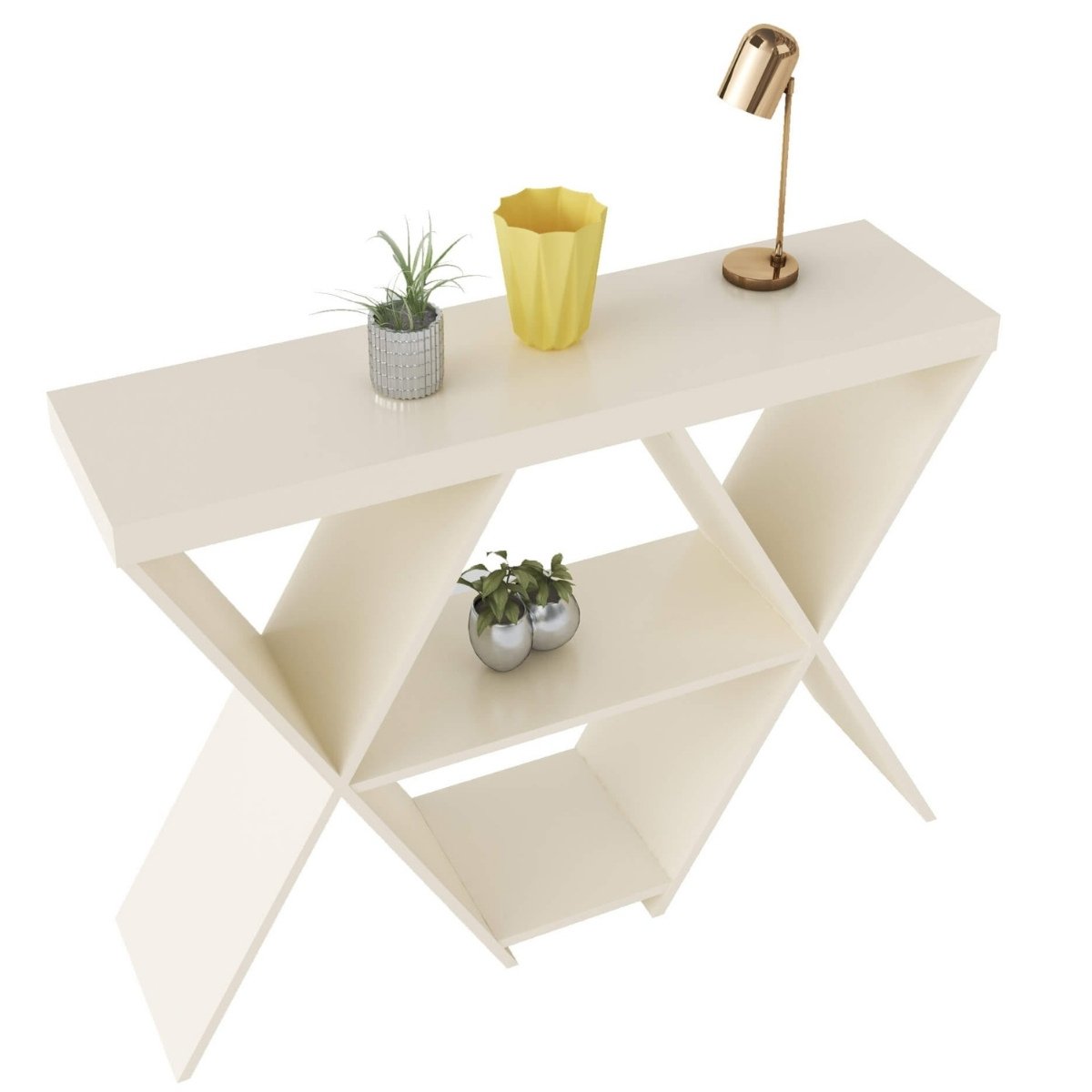 Aparador Decorativo Estrela Com Nichos Off White
