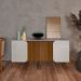 Buffet 4 Portas e 2 Prateleiras Pisa Off White Pinho Ripado