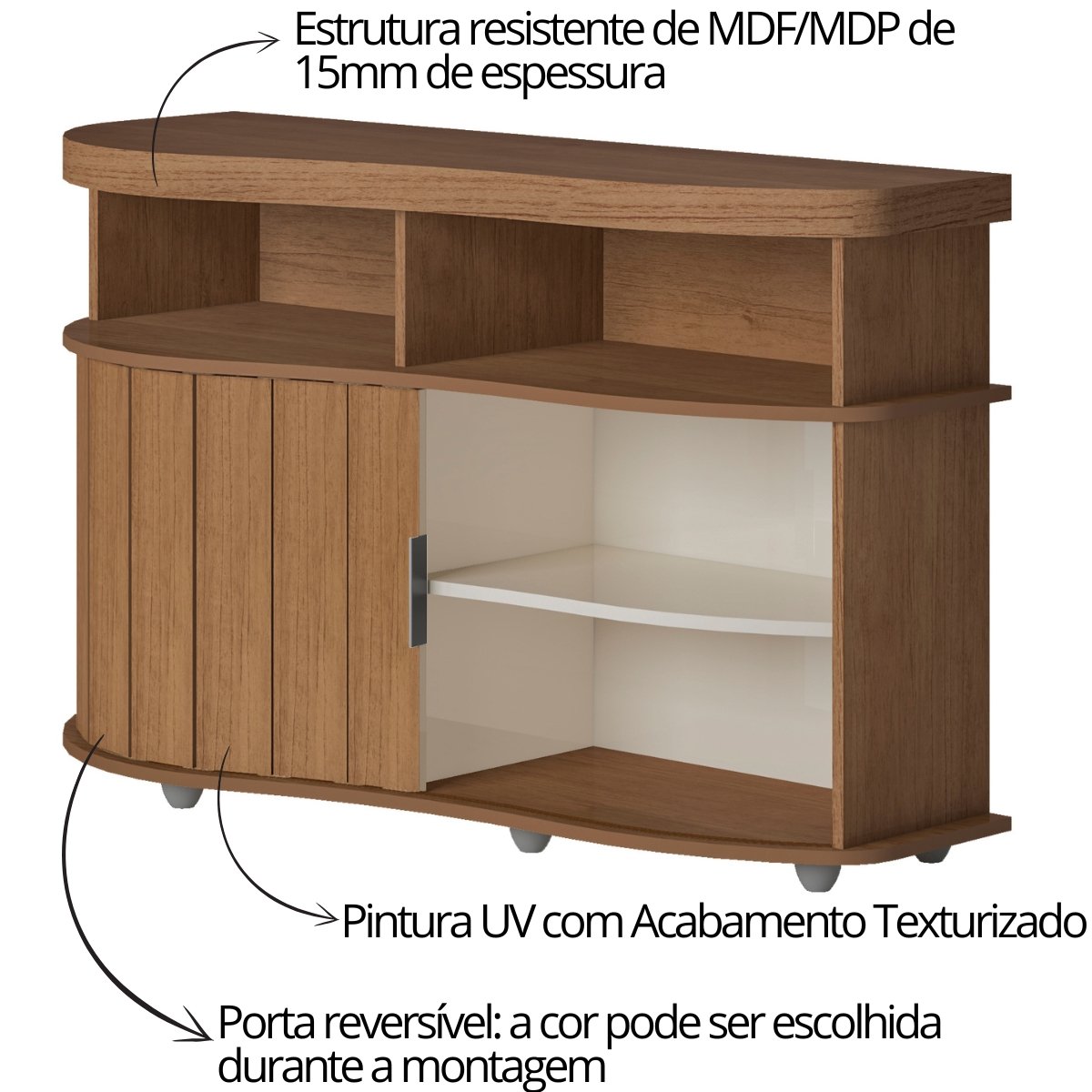 Buffet Aparador Magnum Cinamomo/Off White