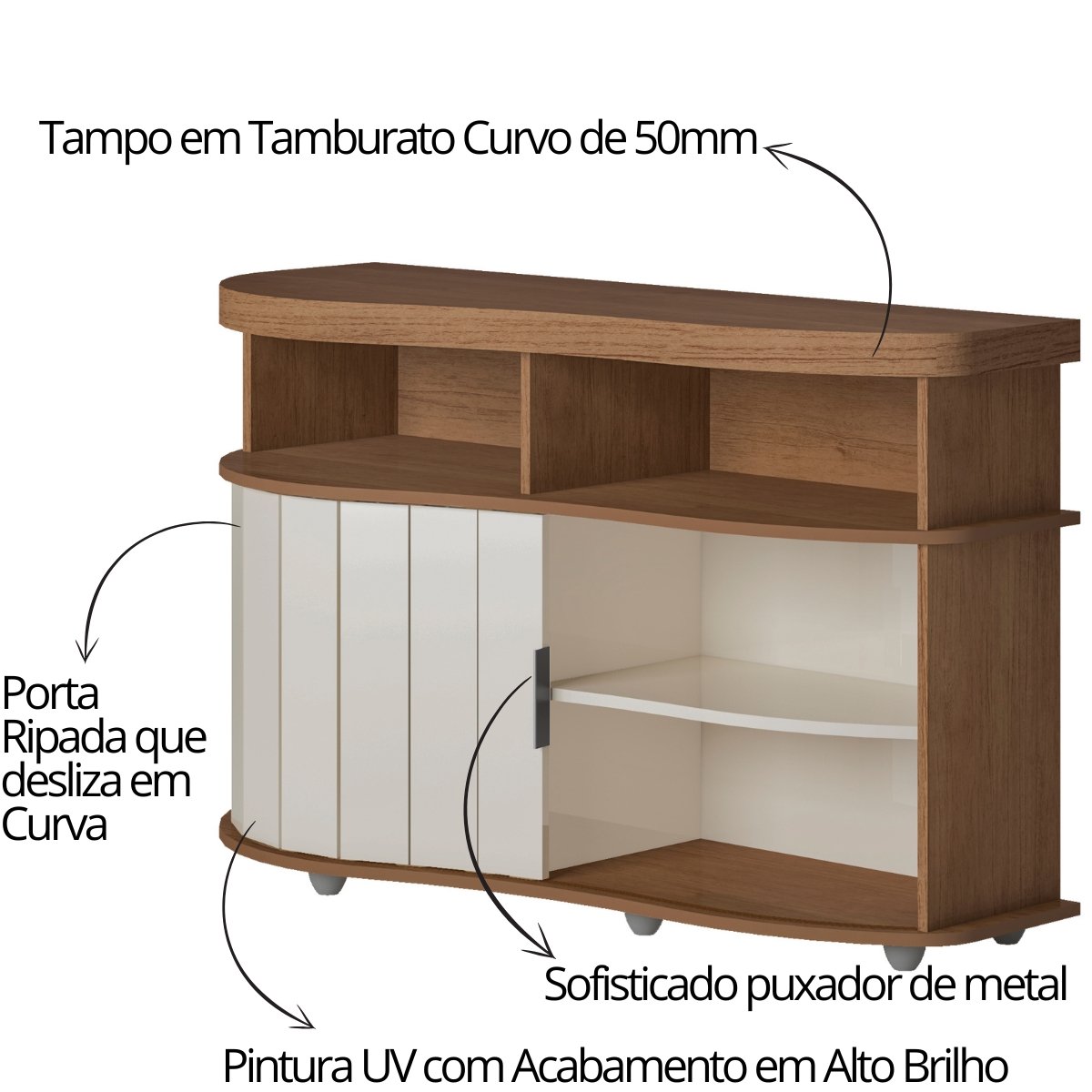 Buffet Aparador Magnum Cinamomo/Off White
