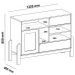 Buffet Aparador Nature Naturale/ Branco/ Palha