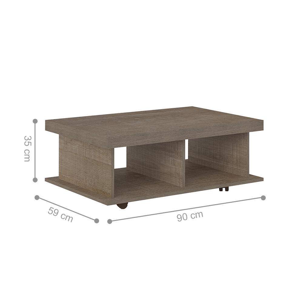 Conjunto Rack com Painel e Mesa de Centro Mildura Canela
