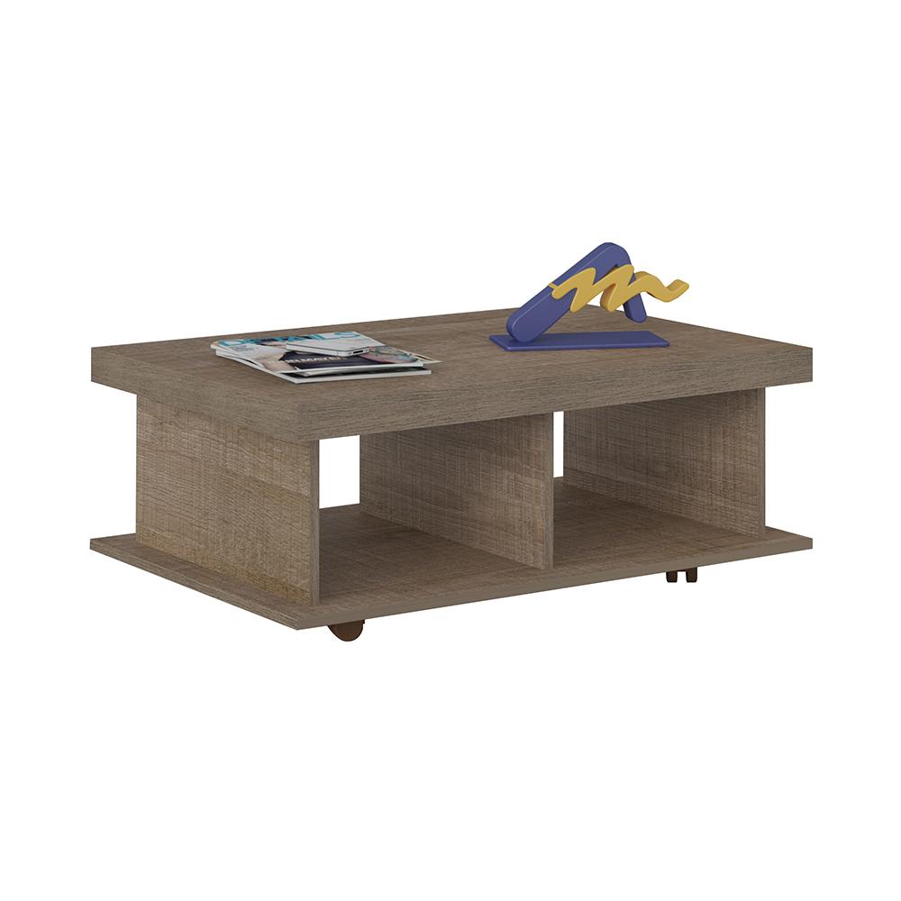 Conjunto Rack com Painel e Mesa de Centro Mildura Canela