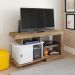 Conjunto Sala de Estar Completa Acra Rustico Branco