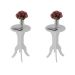 Conjunto com 2 Mesas Laterais Redondas Kin Branco