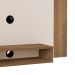 Conjunto com Painel para TV até 40 Polegadas Cine e Mesa de Centro Saara Pinho e Off White