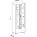 Cristaleira com Adega Artely Murano Cinamomo/Off White