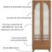 Cristaleira com Adega Artely Murano Cinamomo/Off White