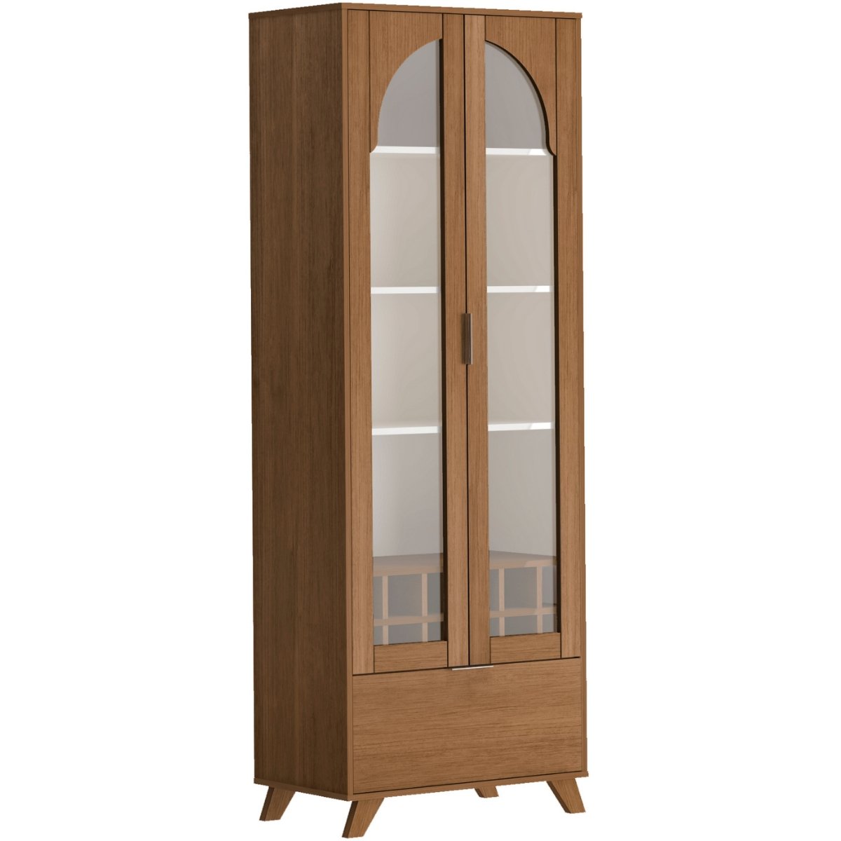 Cristaleira com Adega Artely Murano Cinamomo/Off White