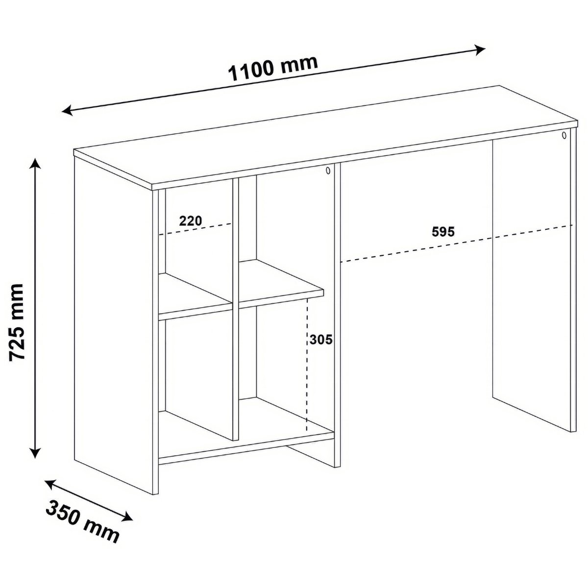 Escrivaninha Matrix Mesa para Notebook Branco