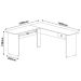 Escrivaninha Mesa Para Escritório em L Cannes Branco