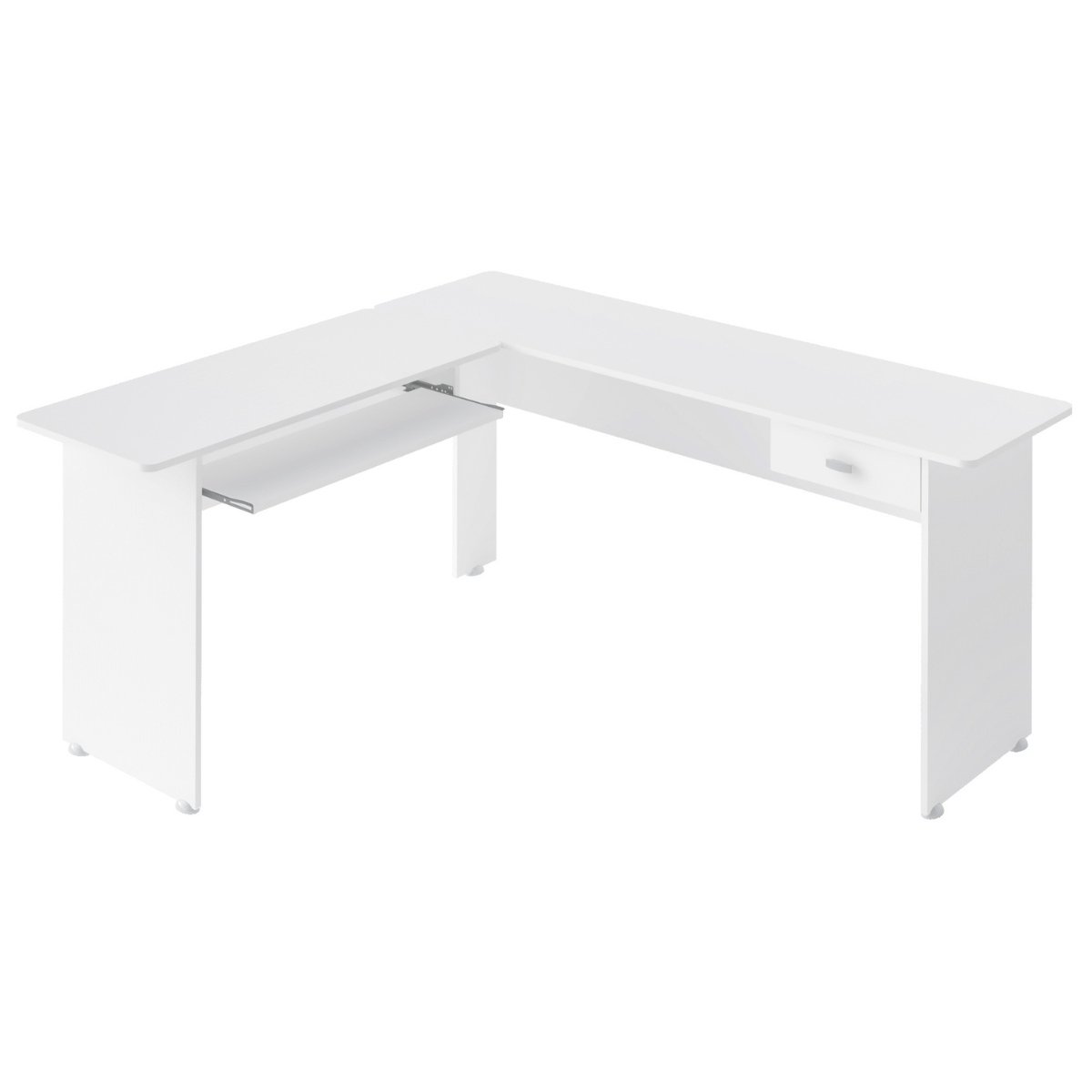 Escrivaninha Mesa Para Escritório em L Cannes Branco