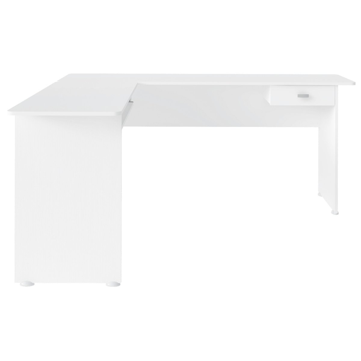 Escrivaninha Mesa Para Escritório em L Cannes Branco