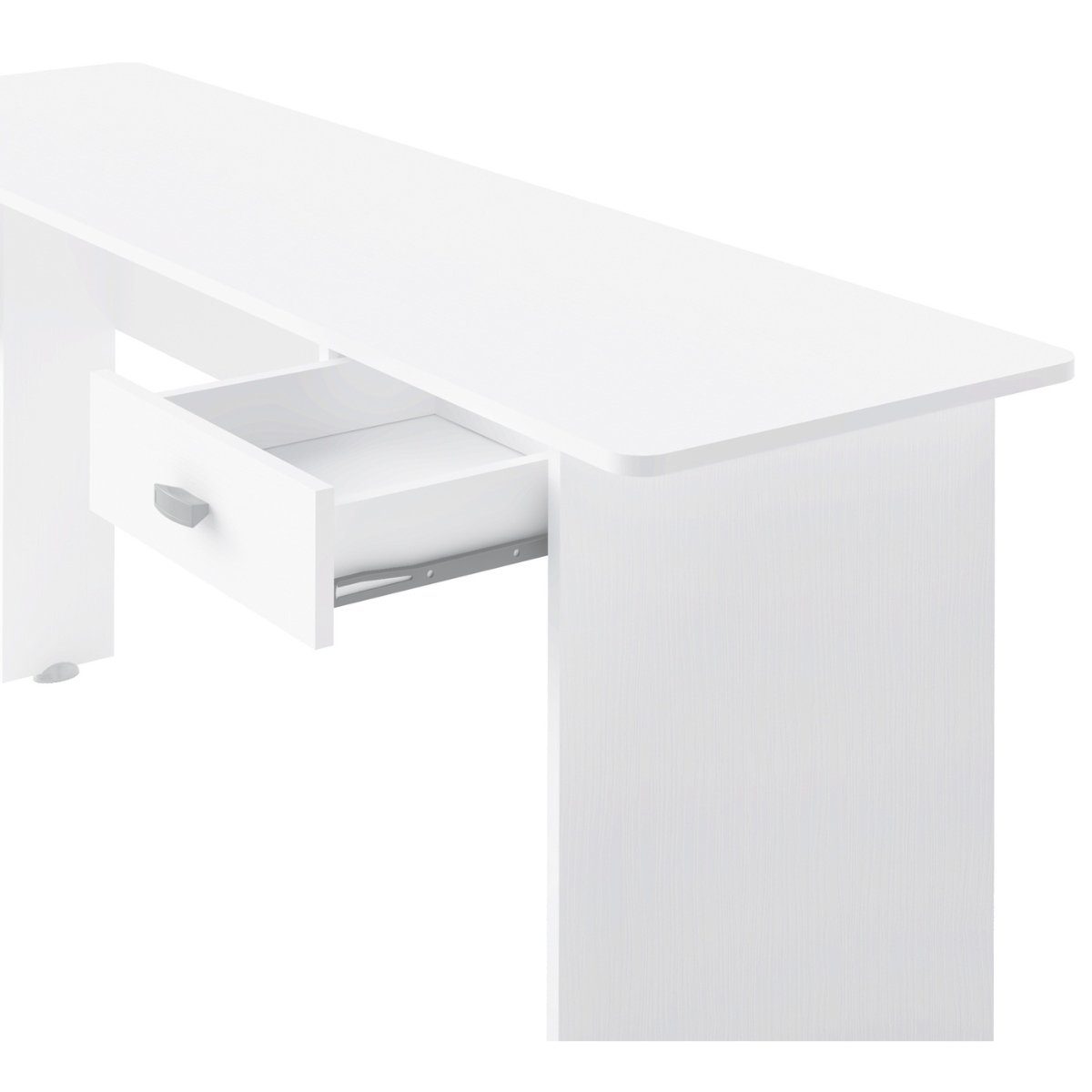 Escrivaninha Mesa Para Escritório em L Cannes Branco