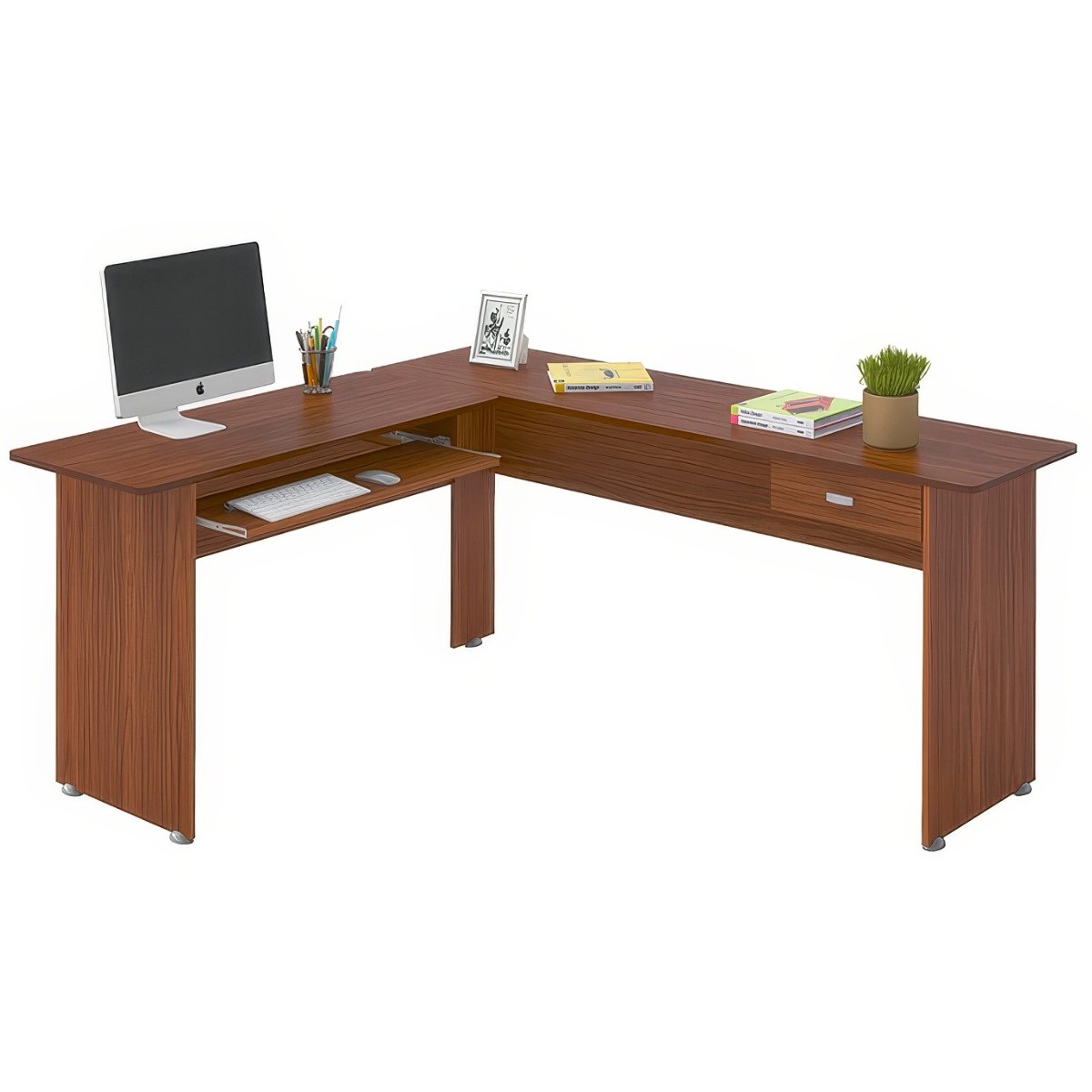 Escrivaninha Mesa Para Escritório em L Cannes Cedro