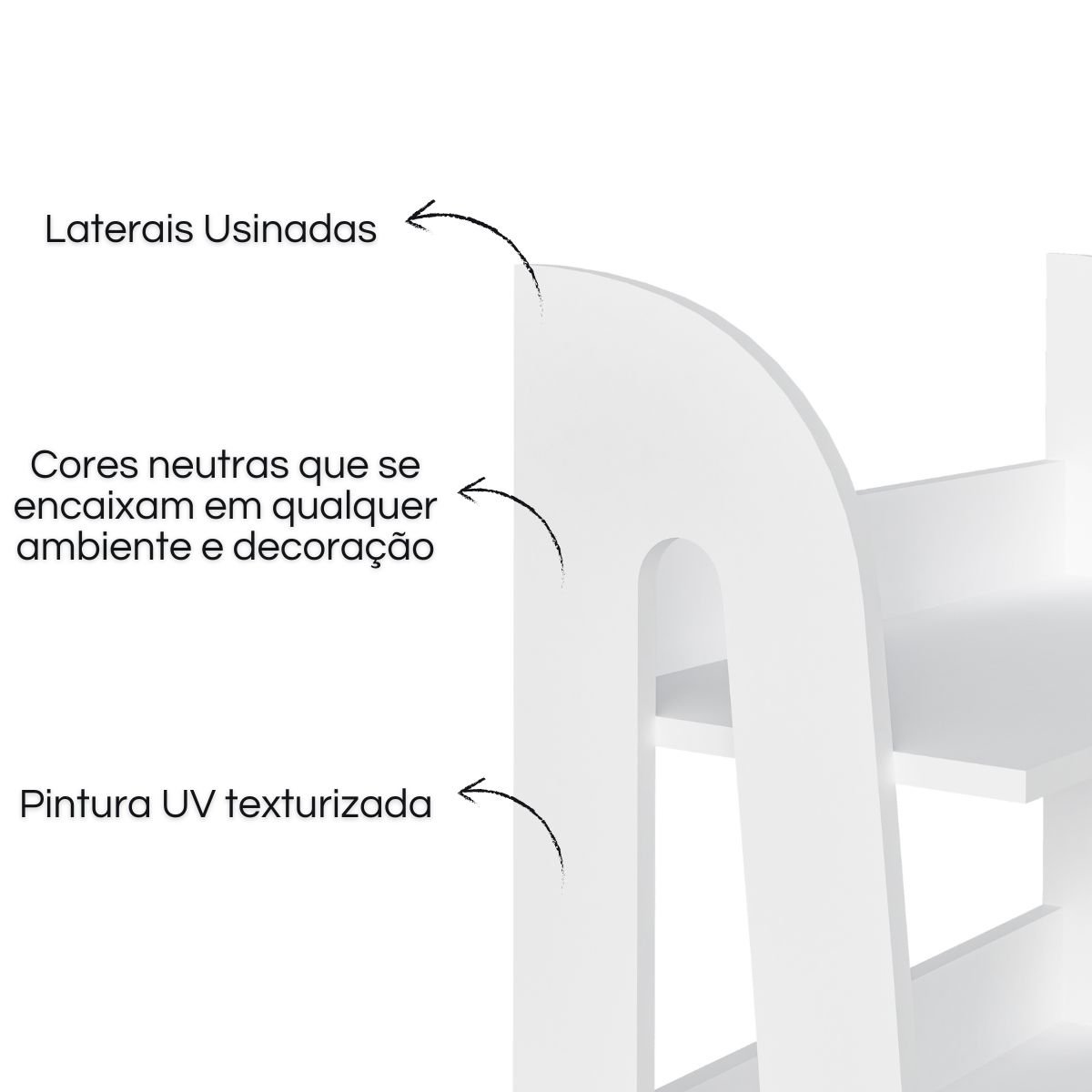 Estante Artely Floripa 6 Nichos Branco