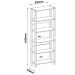 Estante Artely Match 5 Nichos Carvalho - Off White