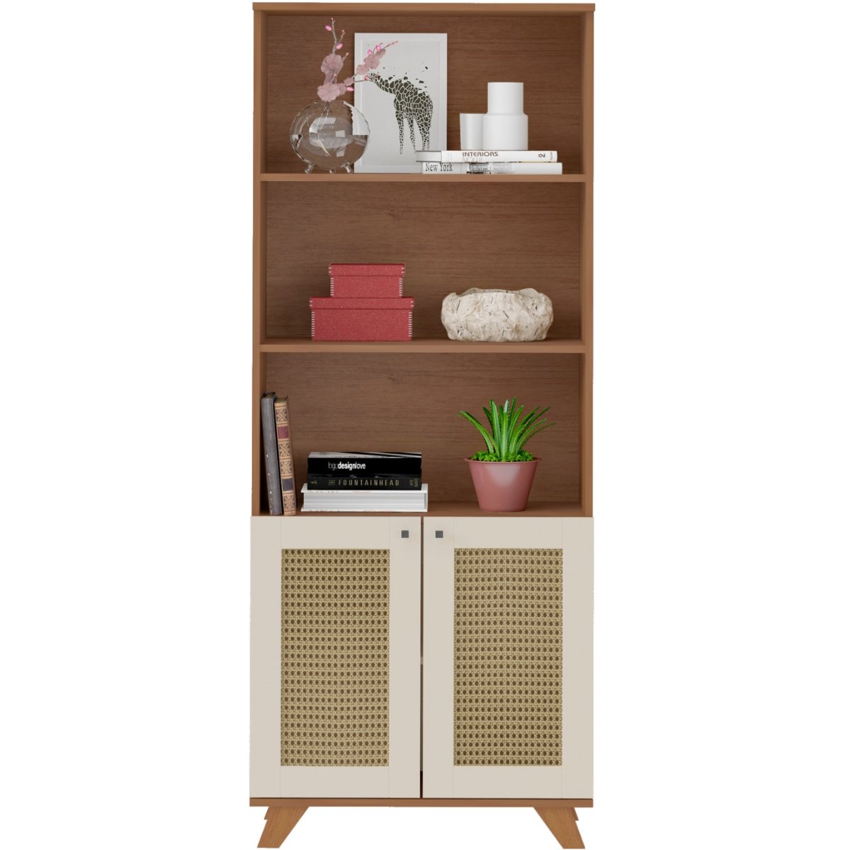 Estante Artely Trama Cinamomo/Off White