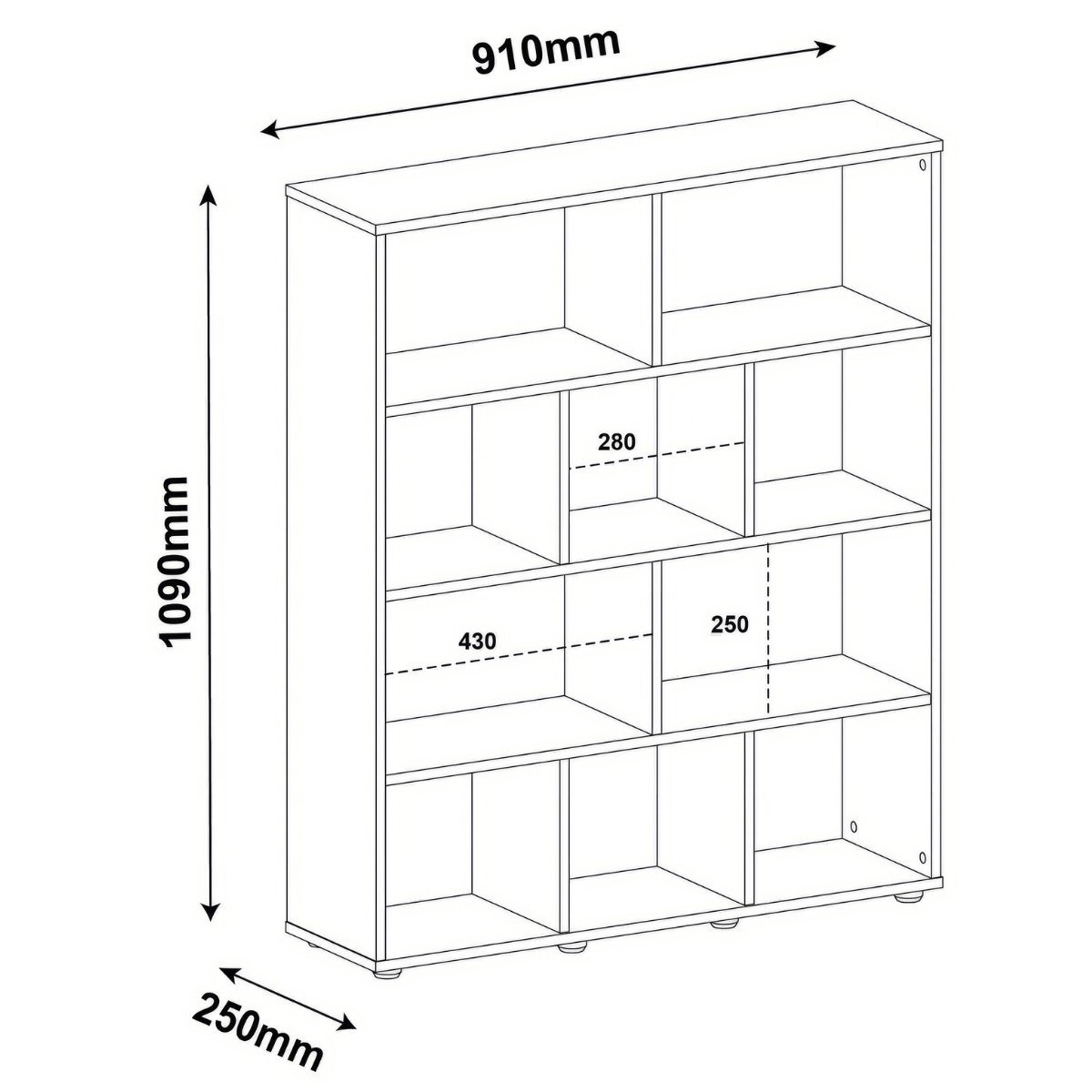 Estante Book - Organizadora de Livros e Decoração Branco