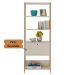 Estante Match Organizadora Para Livros 3 Prateleiras Carvalho - Off White