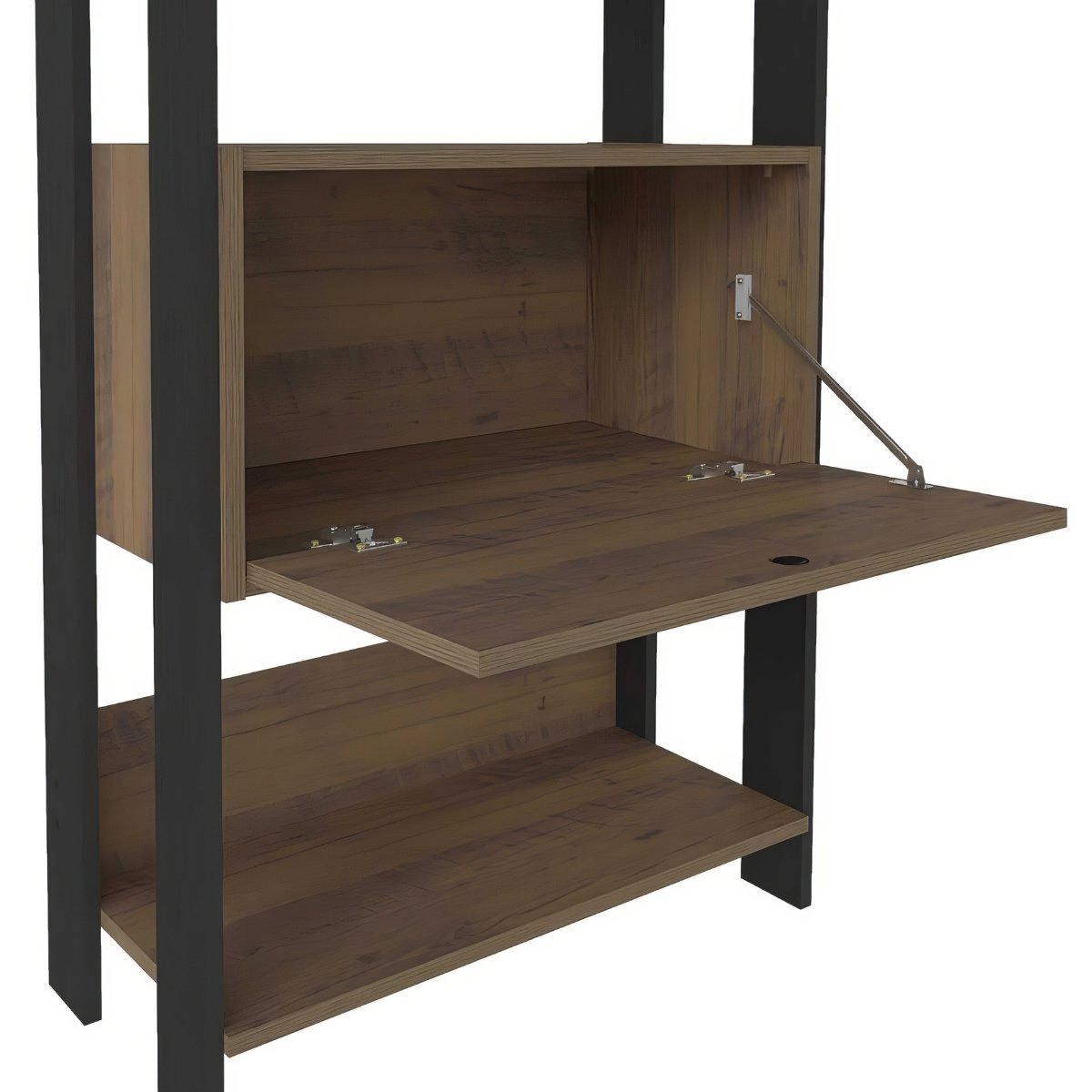 Estante Match Organizadora Para Livros 3 Prateleiras Pinho / Preto